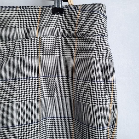 Veronica Beard Contrast Houndstooth Gray Cropped Ankle Pant Trousers Size 16 - Picture 4 of 6